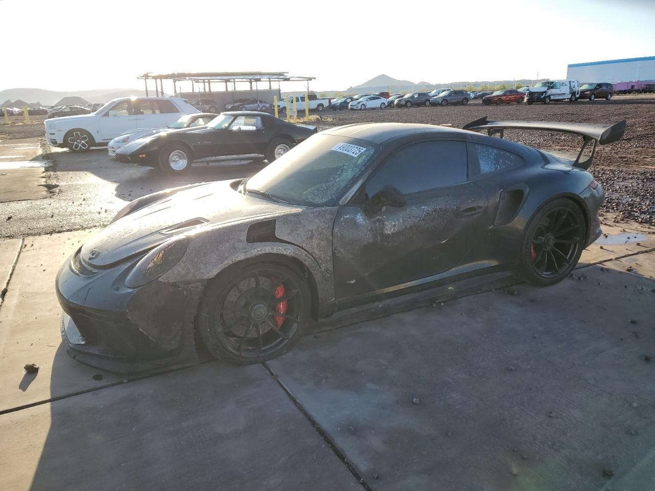 2019 Porsche 911 — lot COPART #49003725, Incendiu