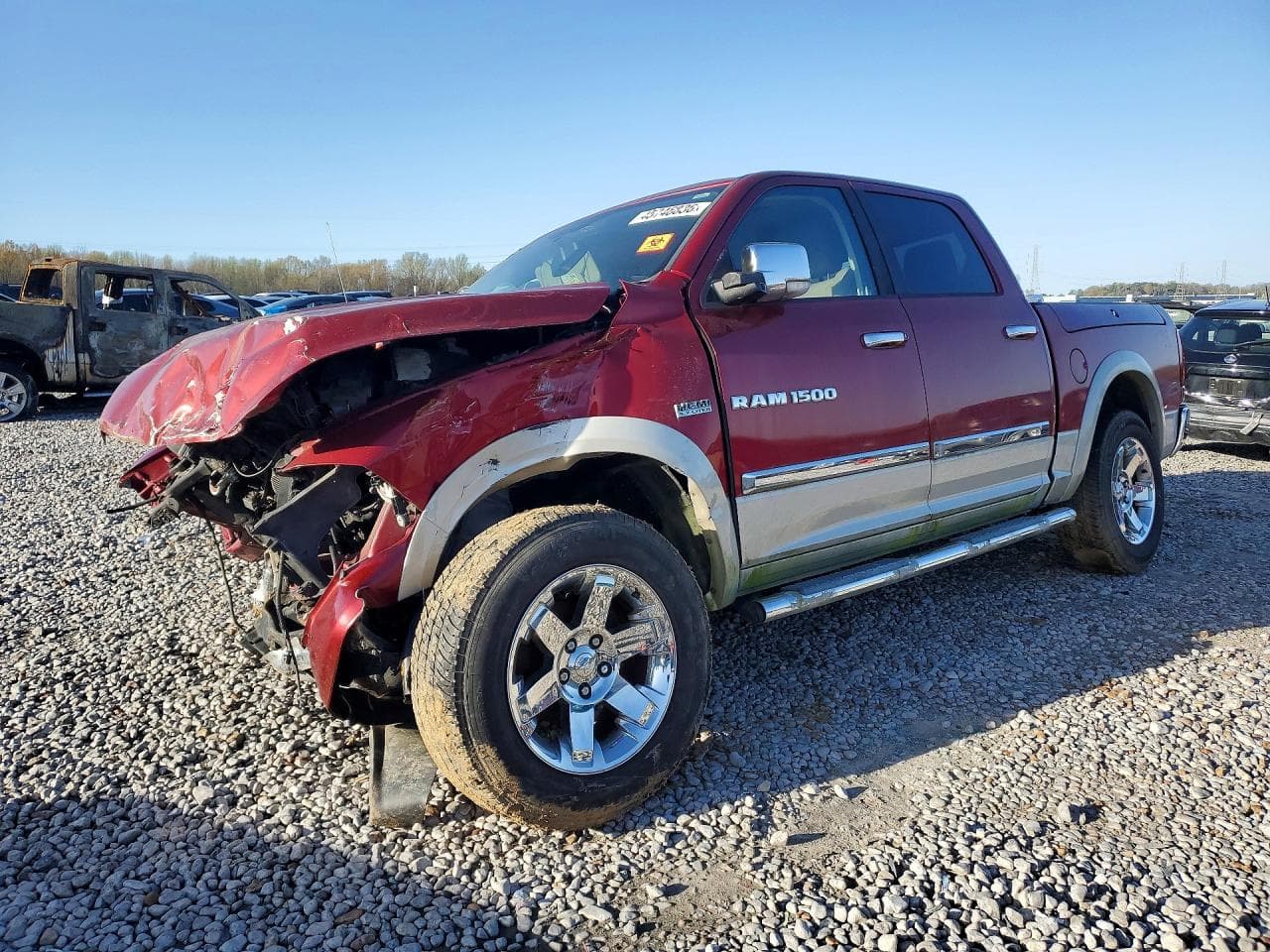 2011 Dodge Ram — lot COPART #45746836, Avariat Față