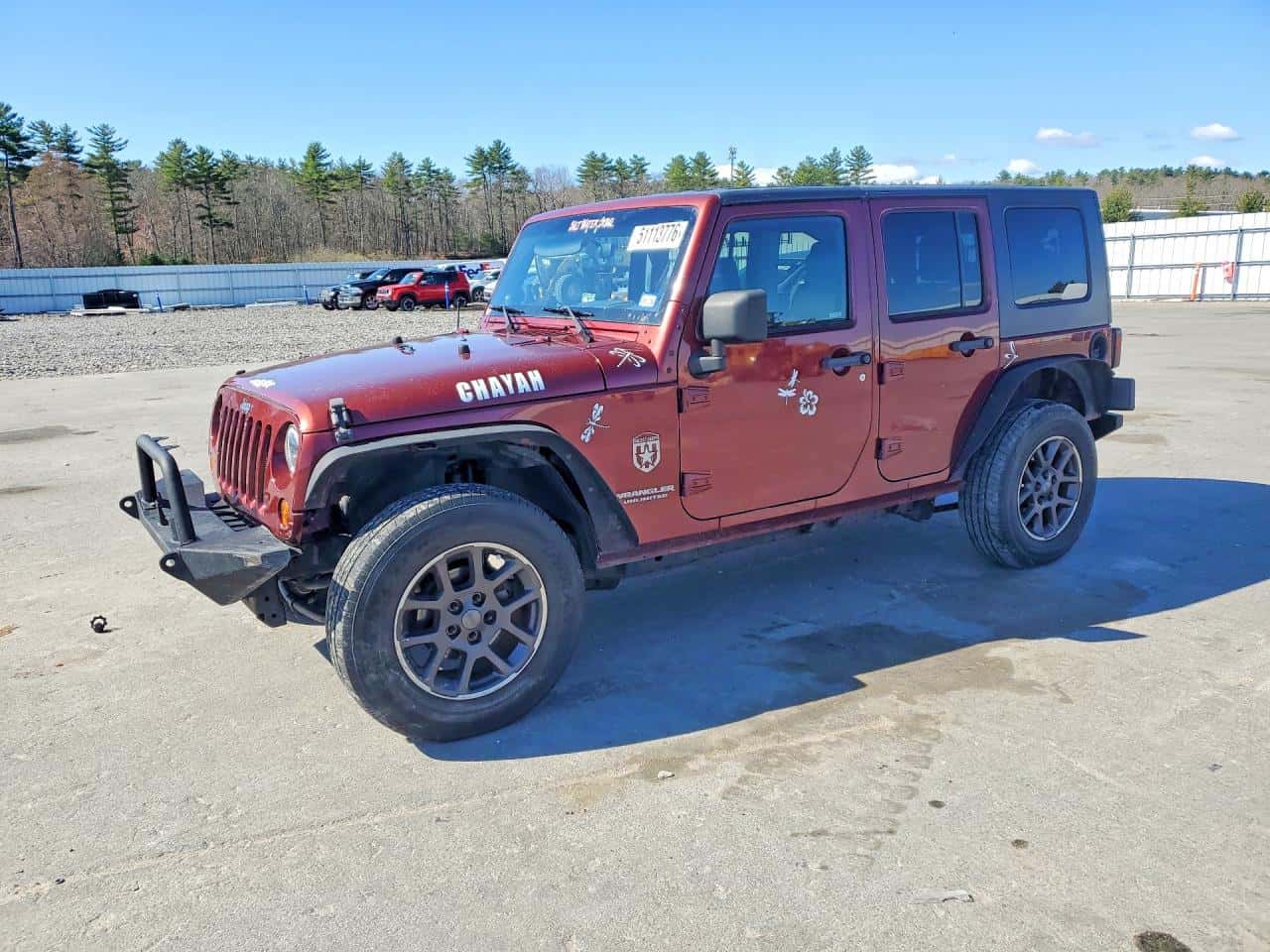 2010 Jeep Wrangler — lot COPART #51113776, Avariat Față