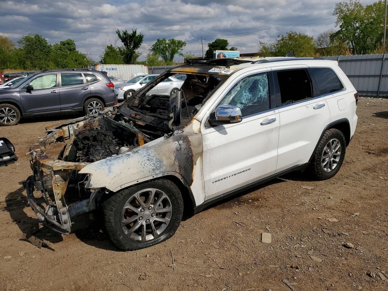 2016 Jeep Grand Cherokee — lot COPART #52732146, Incendiu