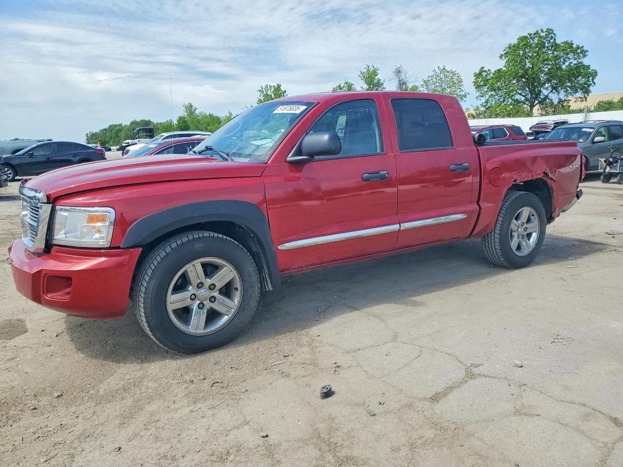 2008 Dodge Dakota — lot COPART #51876836, Avariat Față