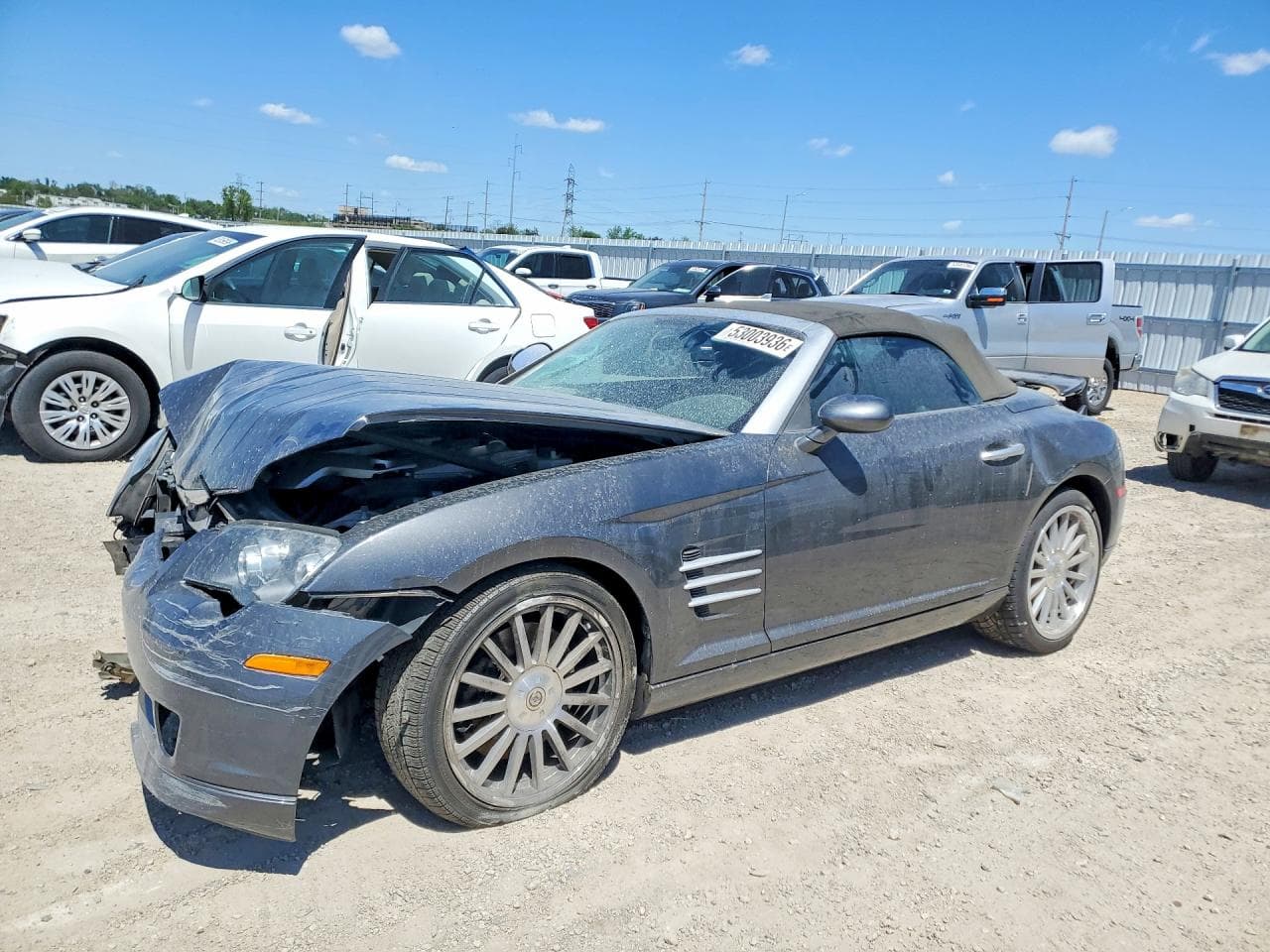 2005 Chrysler Crossfire — lot COPART #53003936, Avariat Față