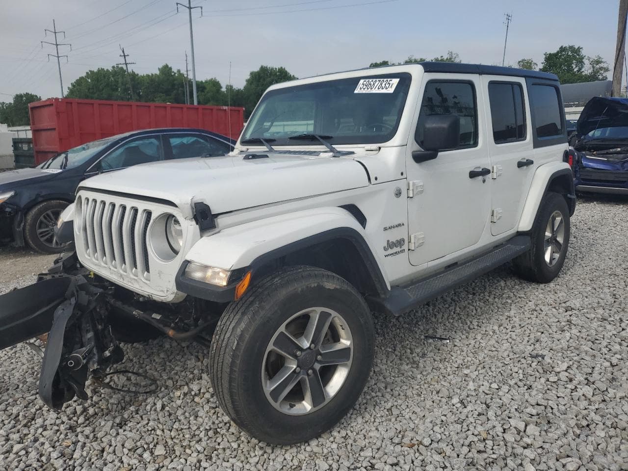 2019 Jeep Wrangler — lot COPART #59687835, Avariat Față