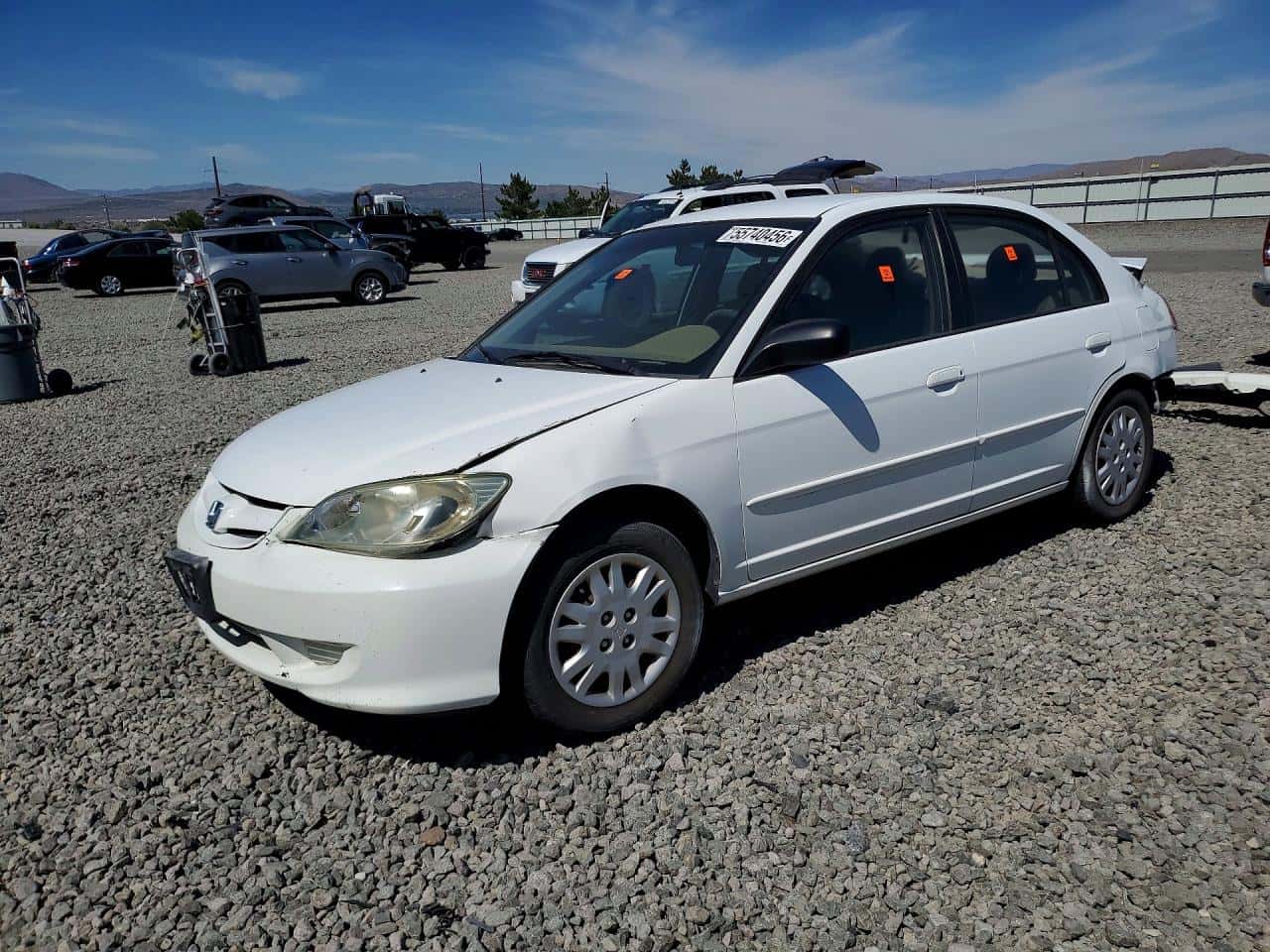 2004 Honda Civic — lot COPART #55740456, Avariat Spate