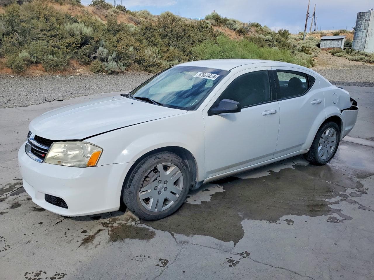 2012 Dodge Avenger — lot COPART #57684456, Avariat Spate