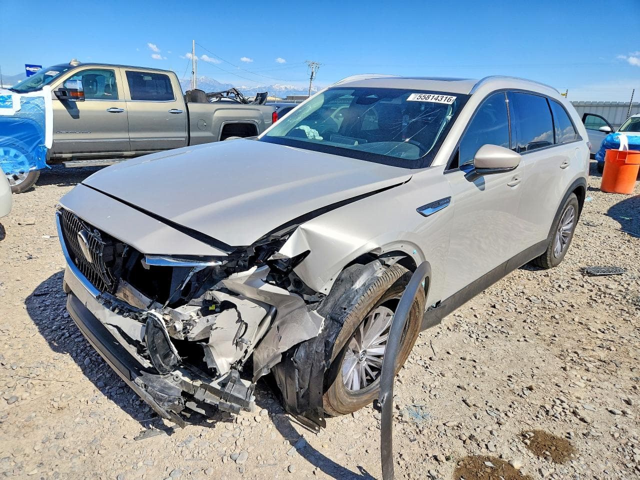 2025 Mazda CX-90 — lot COPART #55814316, Avariat Față