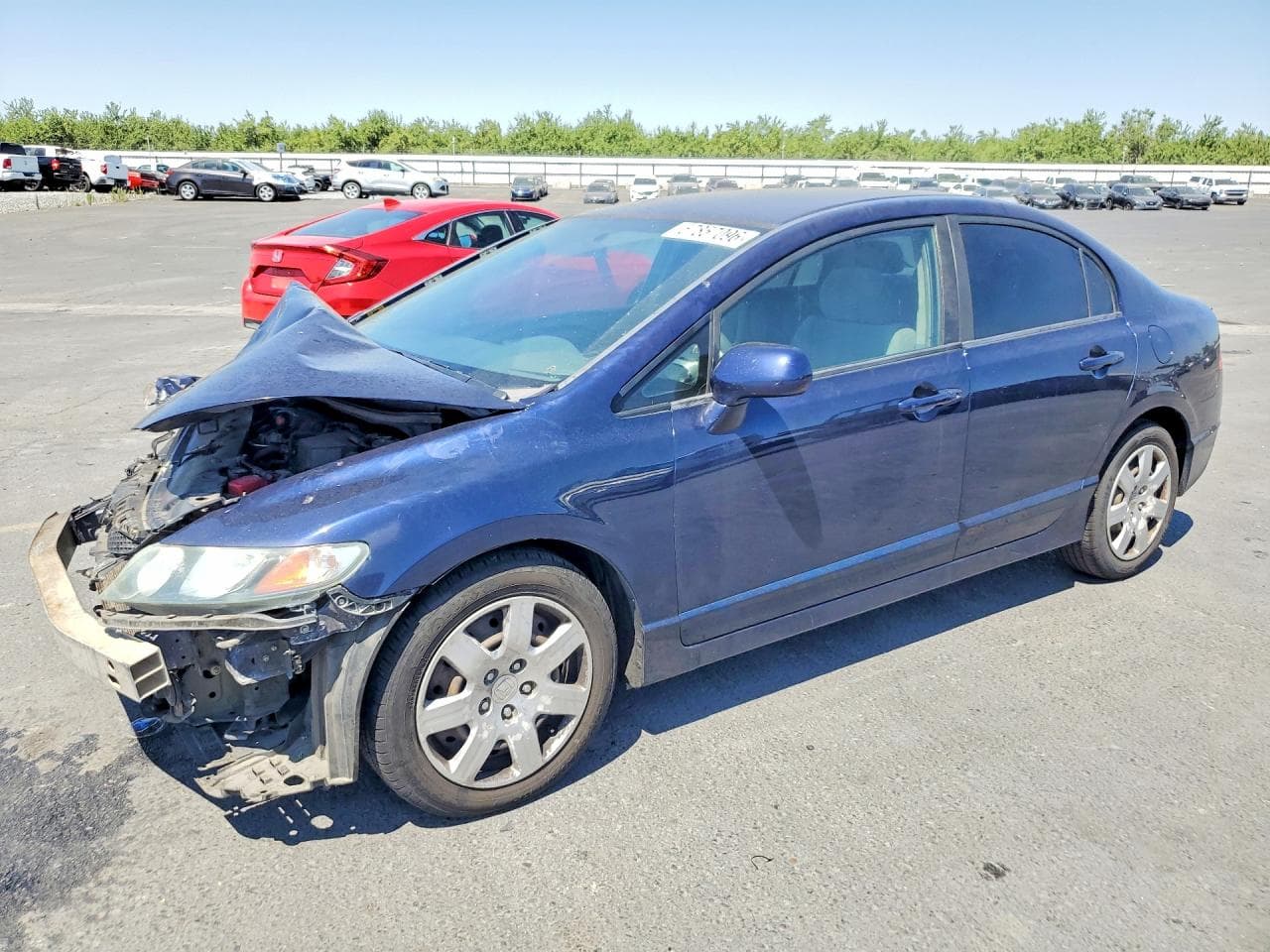 2009 Honda Civic — lot COPART #57857096, Avariat Față