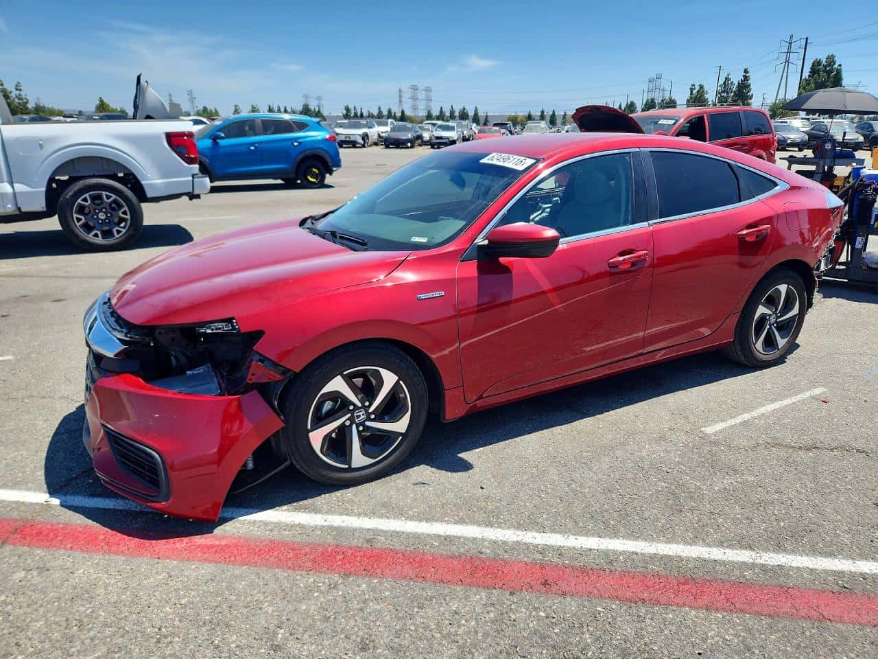 2021 Honda Insight — lot COPART #62496116, Avariat Față