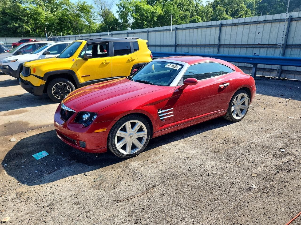 2005 Chrysler Crossfire — lot COPART #61116206, Avariat Față
