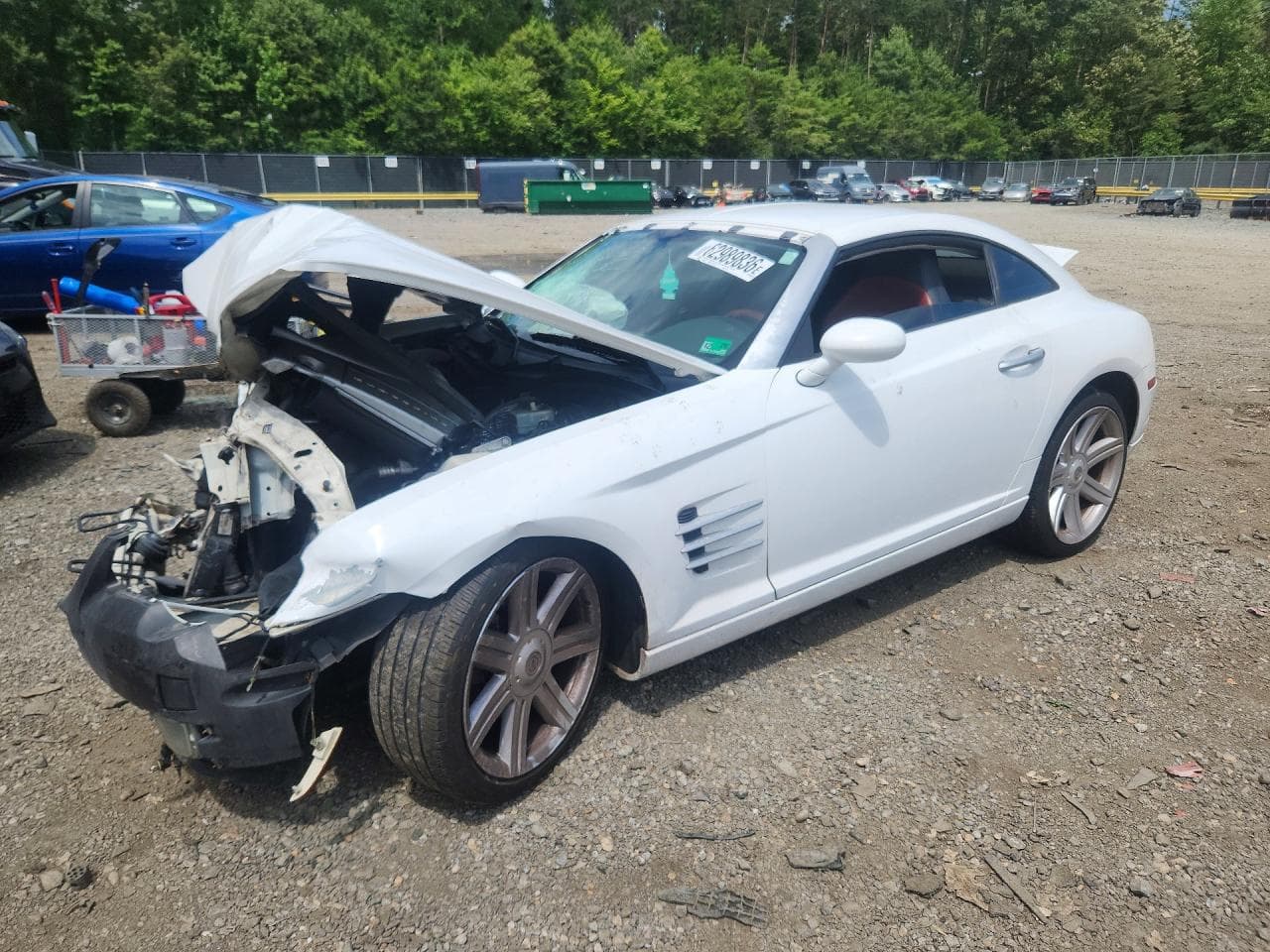 2004 Chrysler Crossfire — lot COPART #62989836, Avariat Față