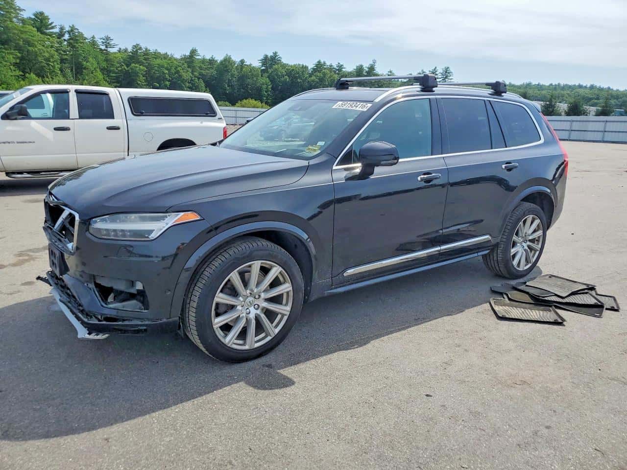 2019 Volvo XC90 — lot COPART #59193416, Avariat Față