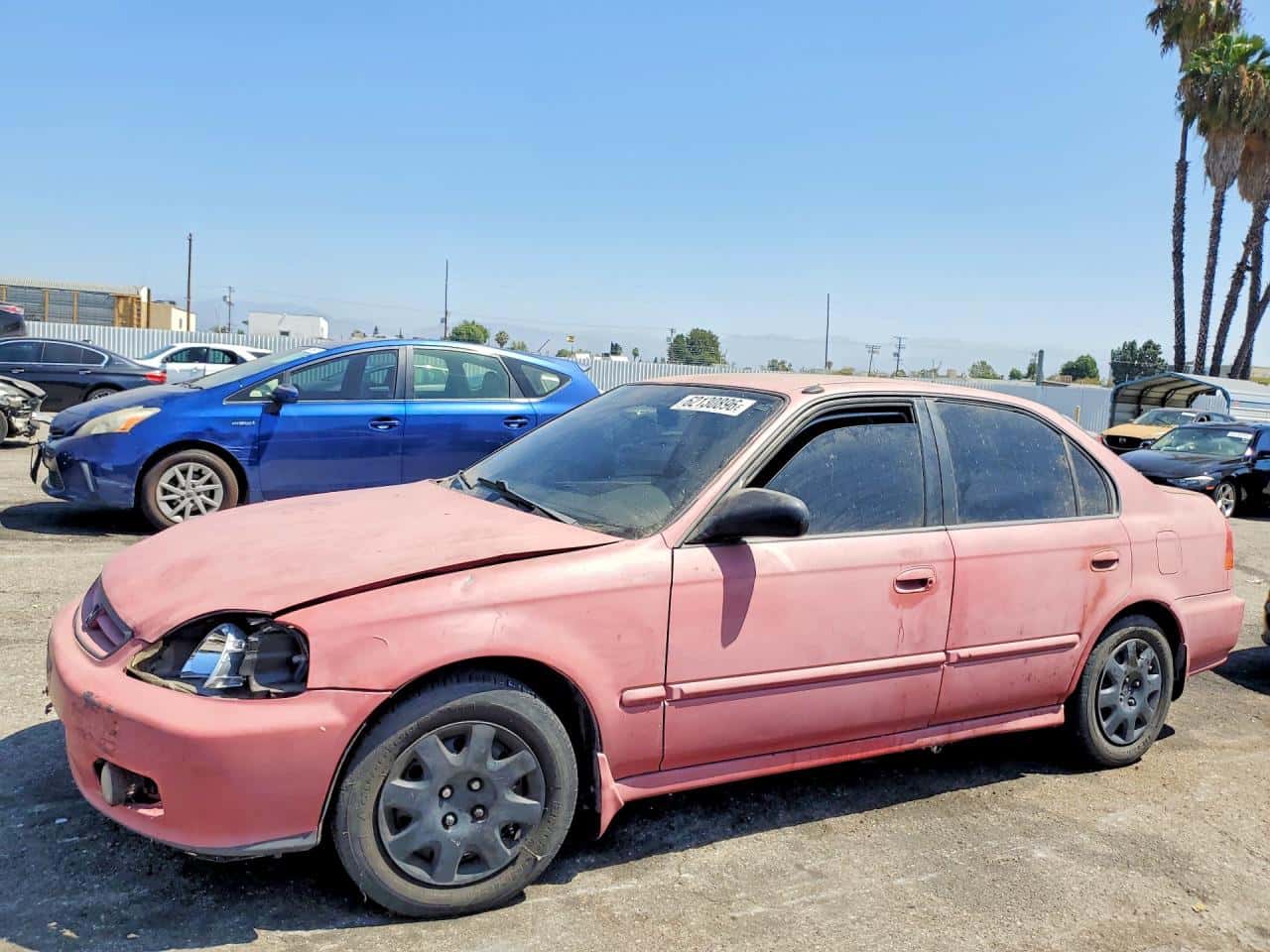 1998 Honda Civic — lot COPART #62130896, Avariat Față
