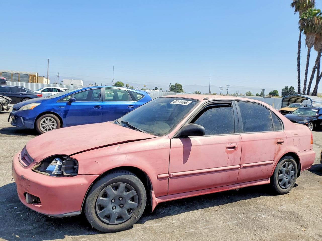 1998 Honda Civic — lot COPART #62130896, Avariat Față
