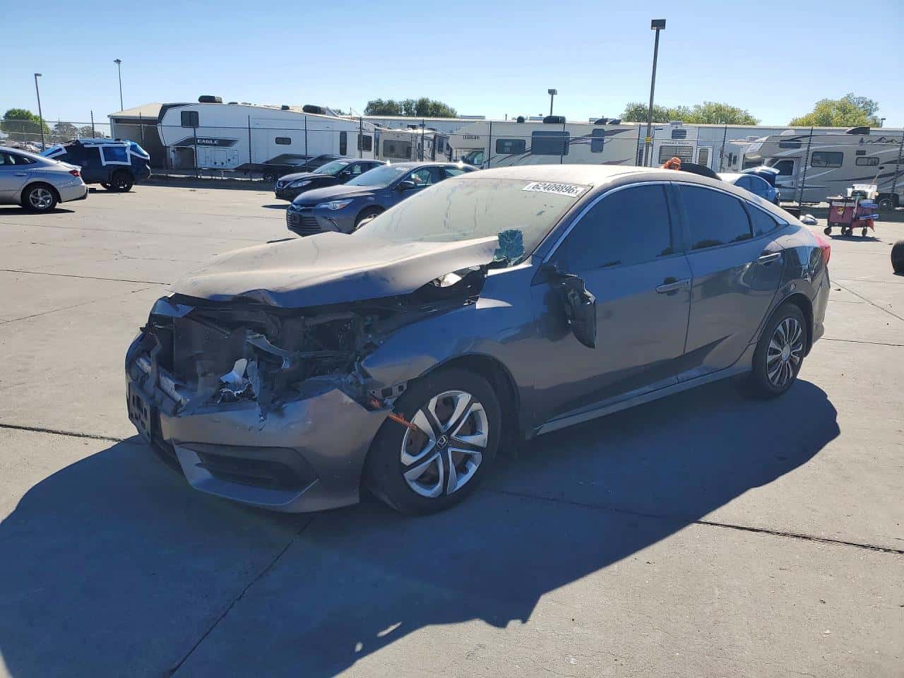 2016 Honda Civic — lot COPART #62409896, Avariat Față