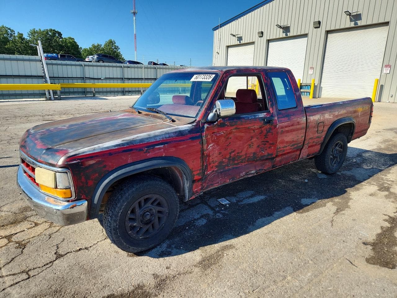 1992 Dodge Dakota — lot COPART #60173326, Avariat Lateral