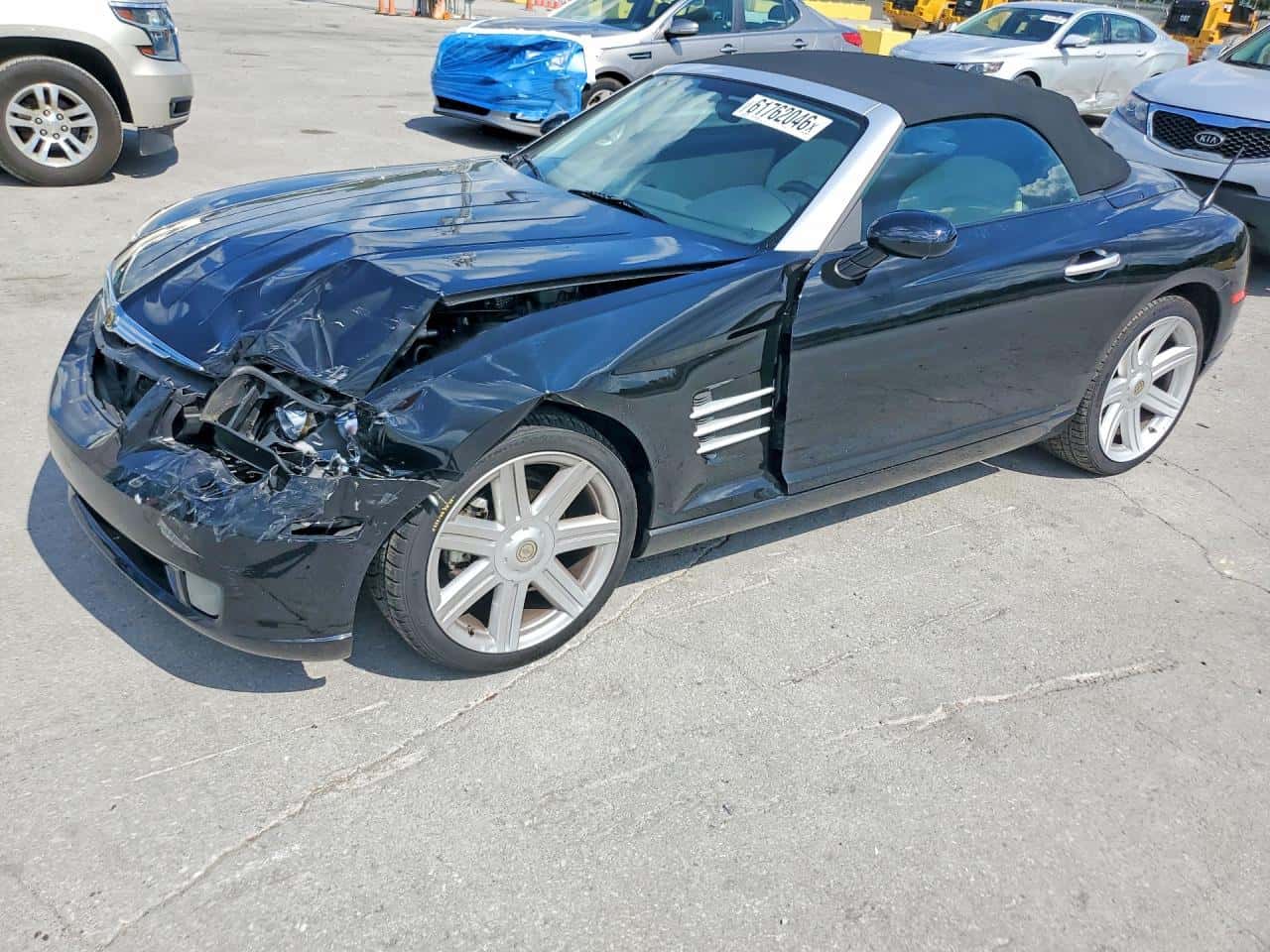 2008 Chrysler Crossfire — lot COPART #61762046, Avariat Față