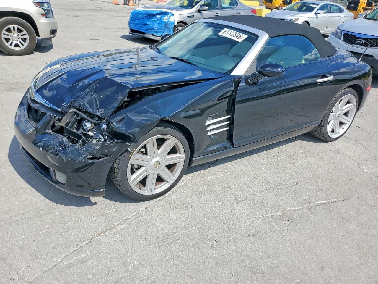 2008 Chrysler Crossfire — lot COPART #61762046, Avariat Față