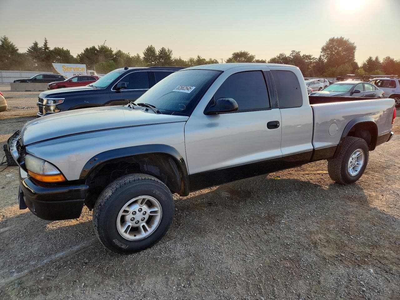 2000 Dodge Dakota — lot COPART #62682646, Avariat Față