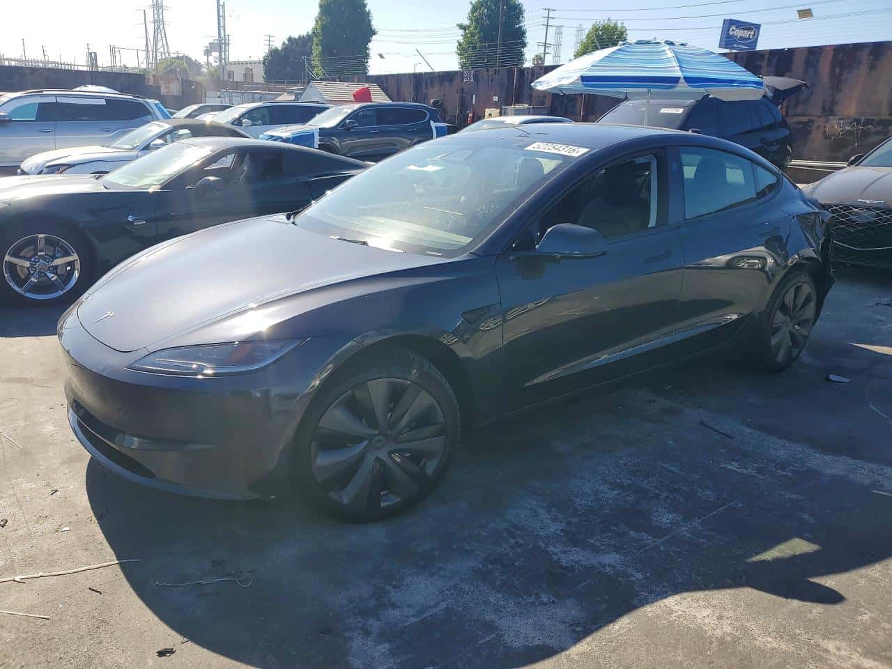 2024 Tesla Model 3 — lot COPART #62254316, Avariat Spate