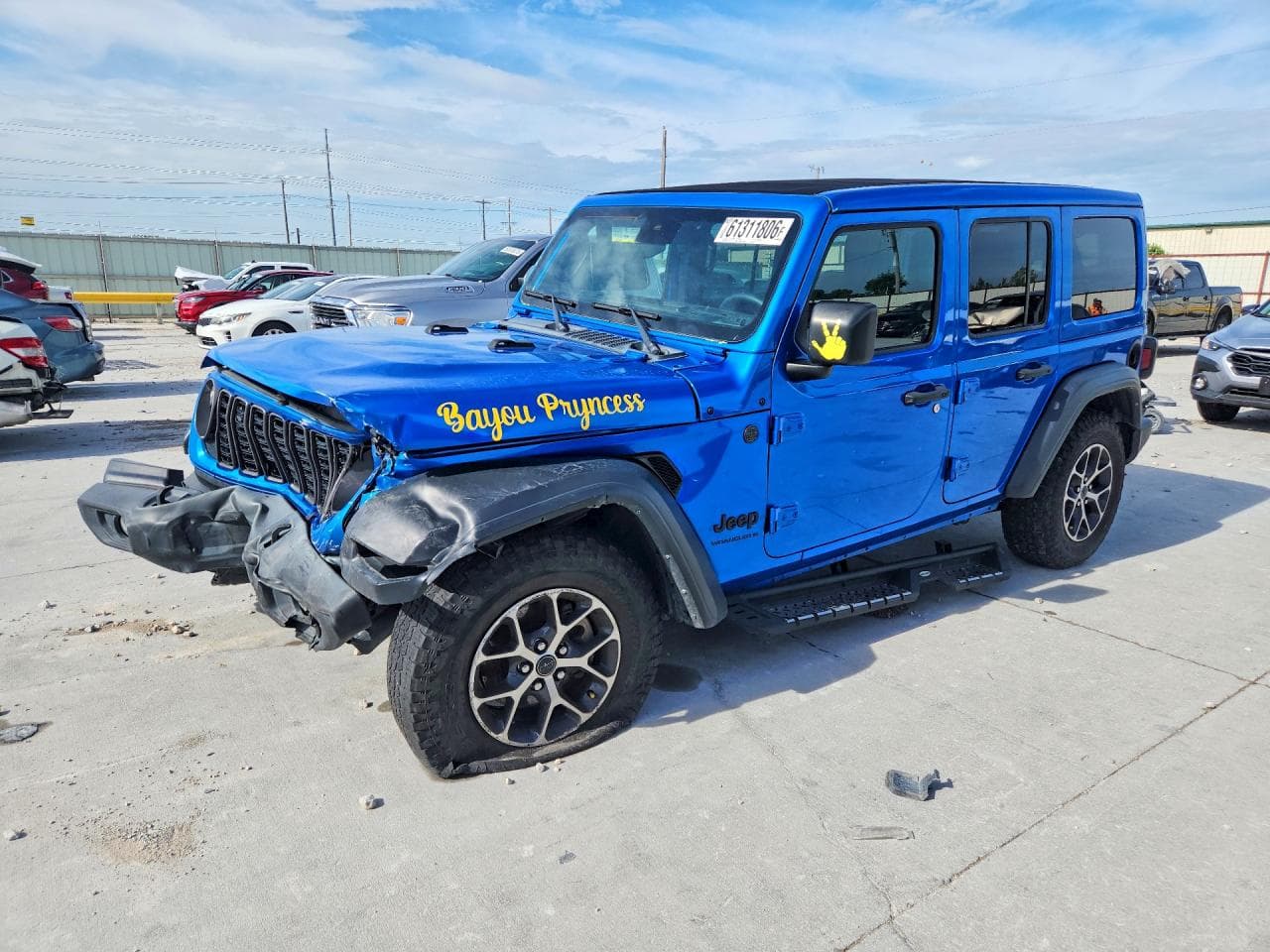 2024 Jeep Wrangler — lot COPART #61311806, Avariat Față