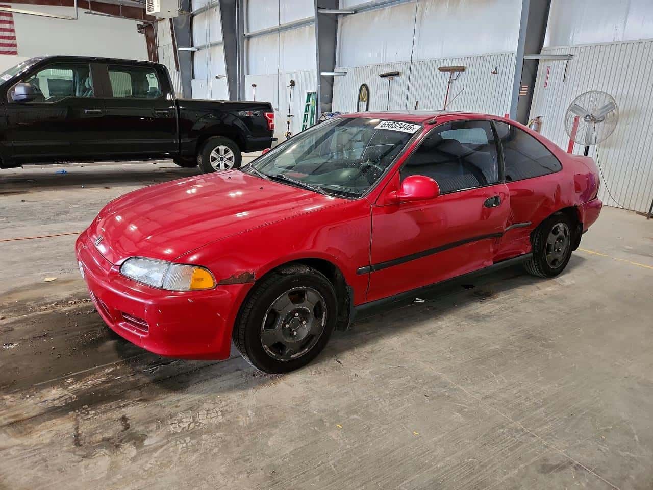 1995 Honda Civic — lot COPART #65652446, Avariat Lateral