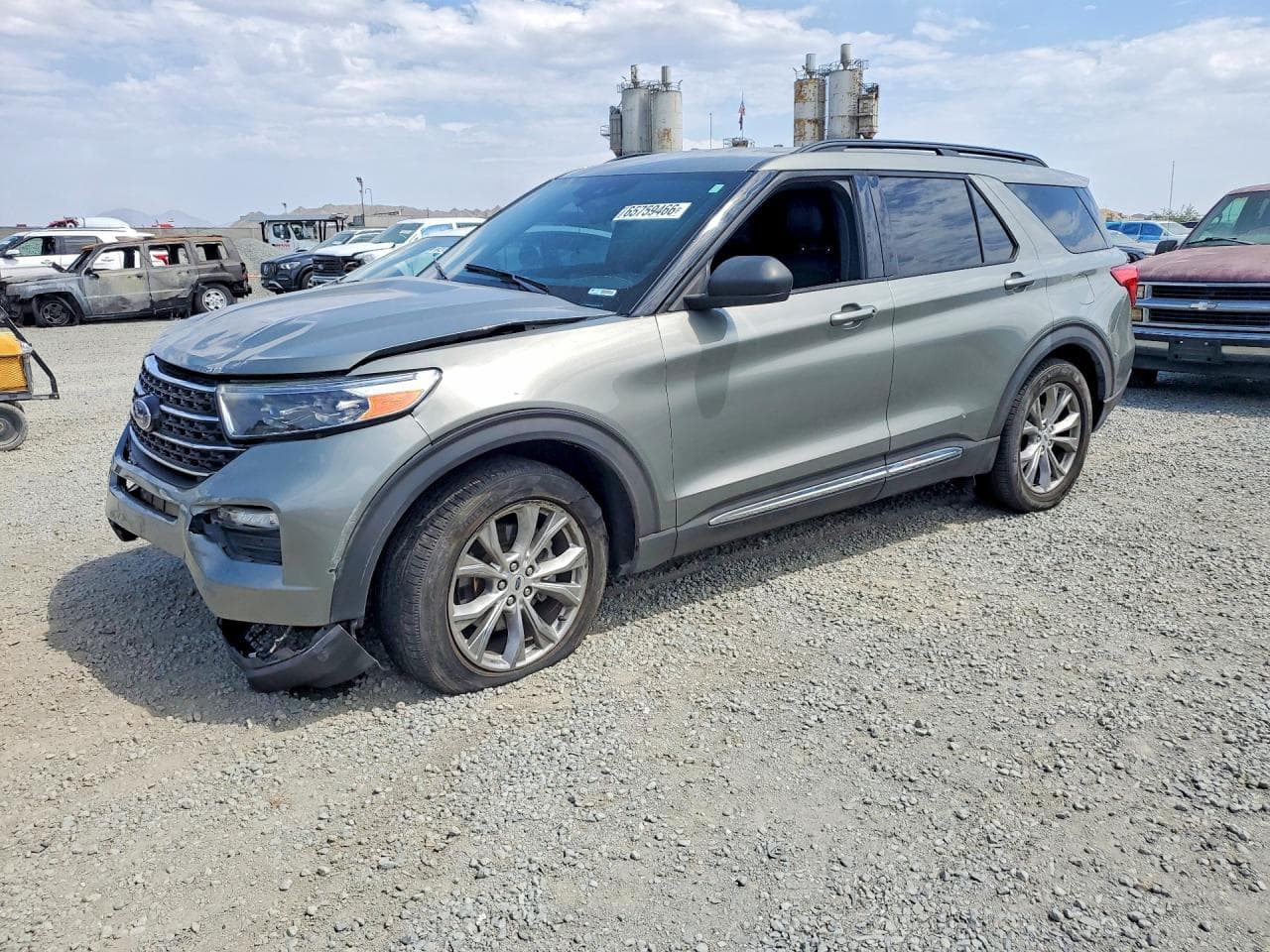 2020 Ford Explorer — lot COPART #65759466, Avariat Față