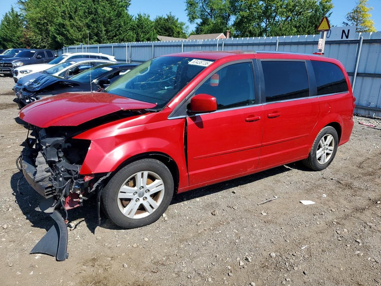 2012 Dodge Grand Caravan — lot COPART #63438736, Avariat Față