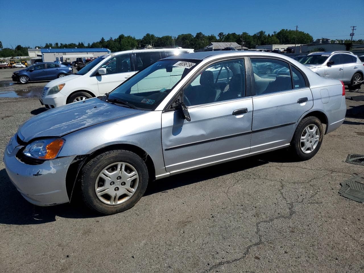 2001 Honda Civic — lot COPART #66096196, Avariat Față