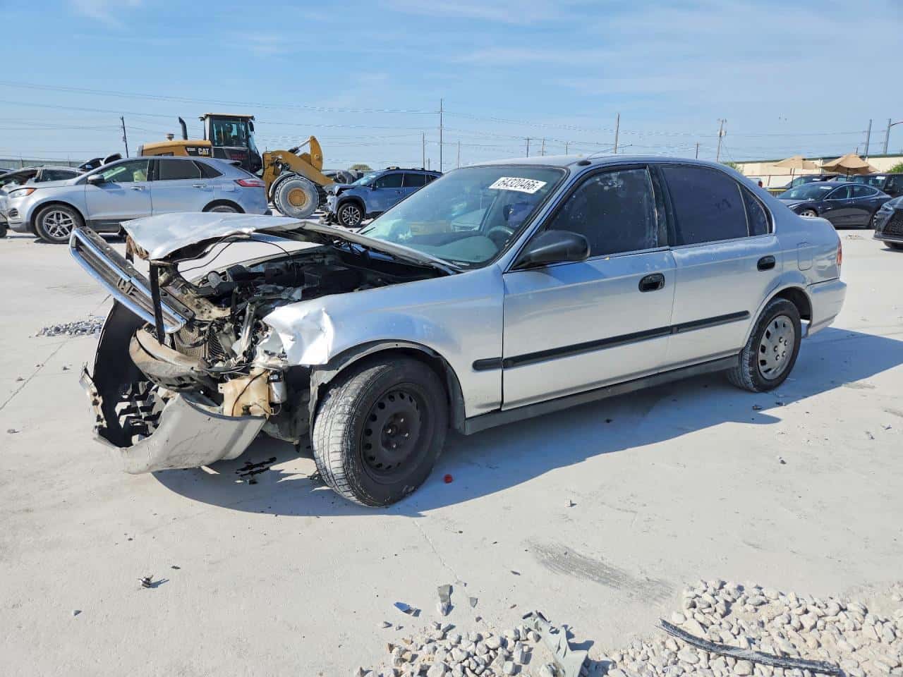 1998 Honda Civic — lot COPART #64320466, Avariat Față