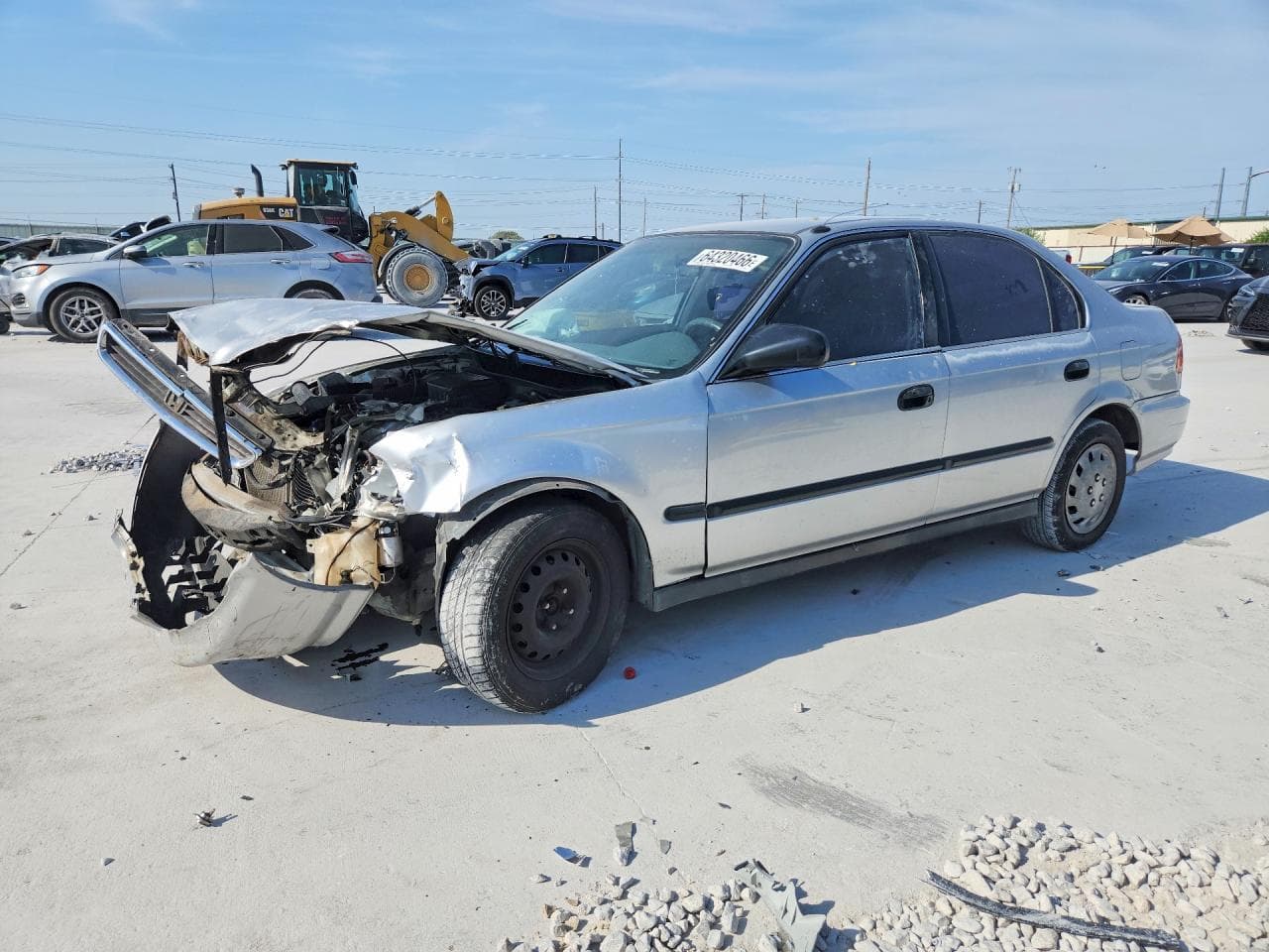 1998 Honda Civic — lot COPART #64320466, Avariat Față