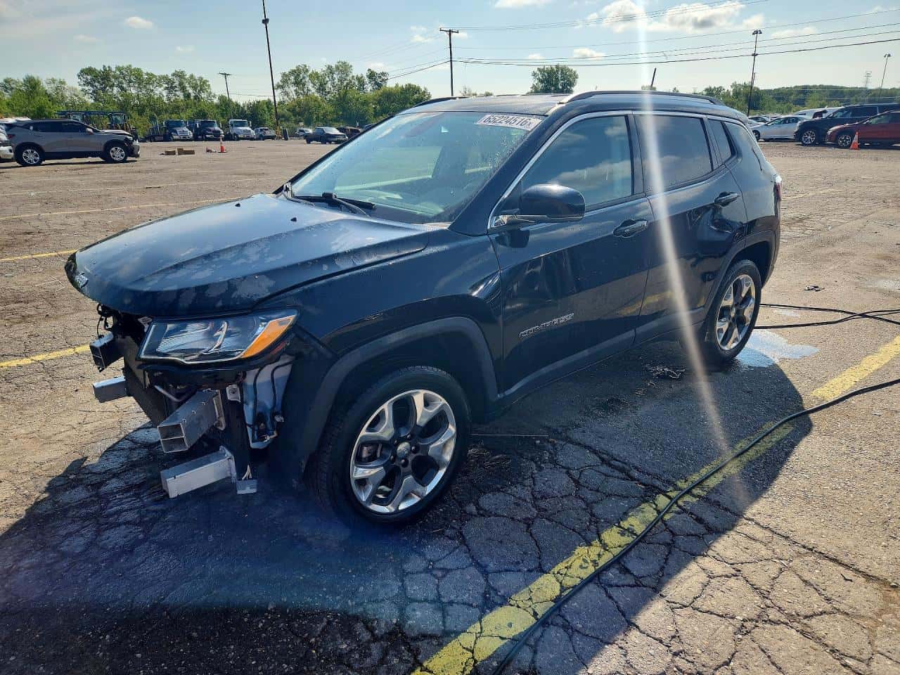 2019 Jeep Compass — lot COPART #65224516, Avariat Față