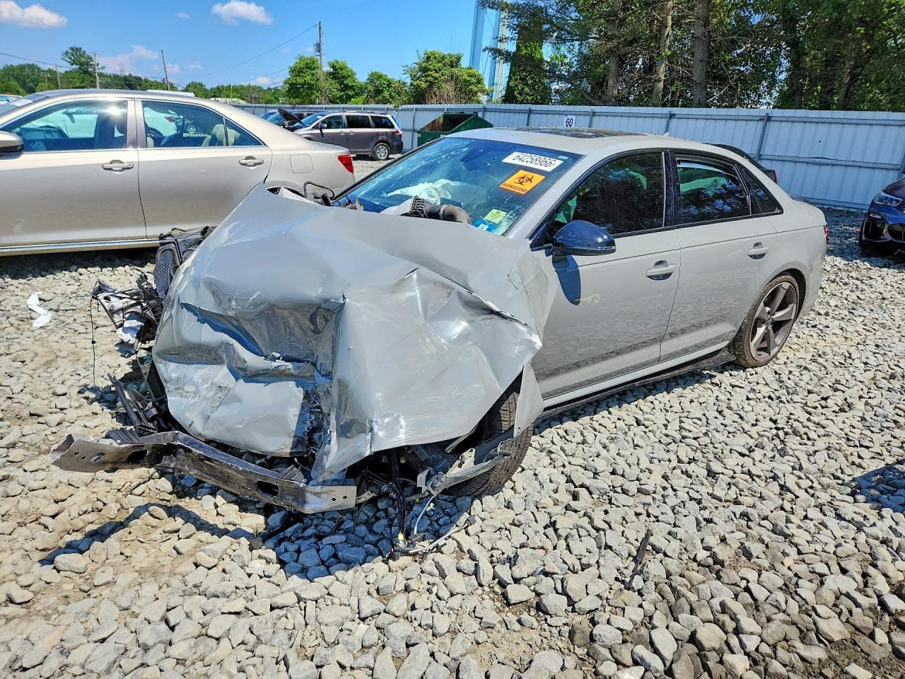 2019 Audi S4 — lot COPART #64258966, Avariat Față