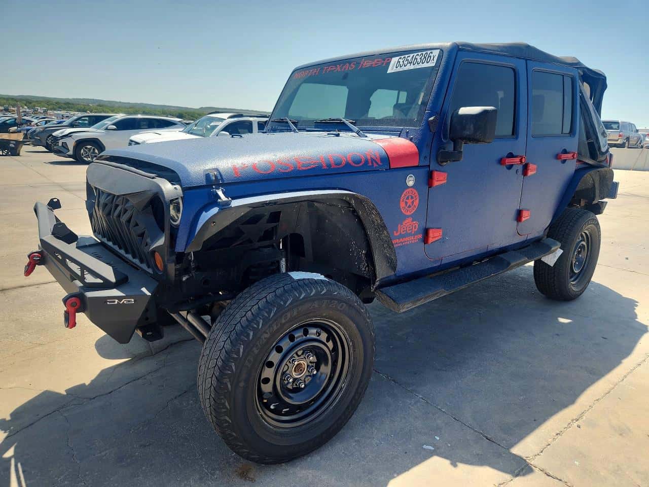 2007 Jeep Wrangler — lot COPART #63546386, Avariat Față