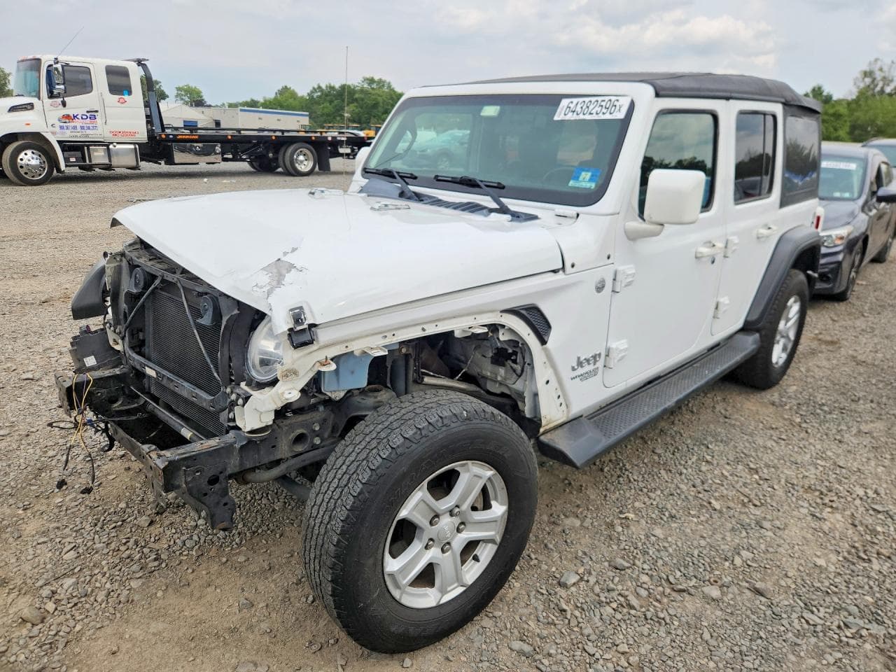 2018 Jeep Wrangler — lot COPART #64382596, Avariat Față