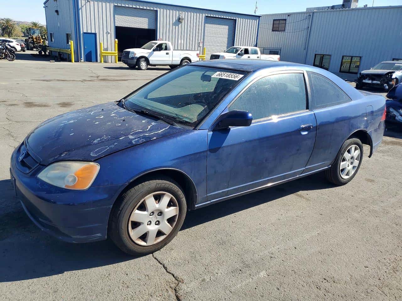 2001 Honda Civic — lot COPART #66518556, Avariat Spate