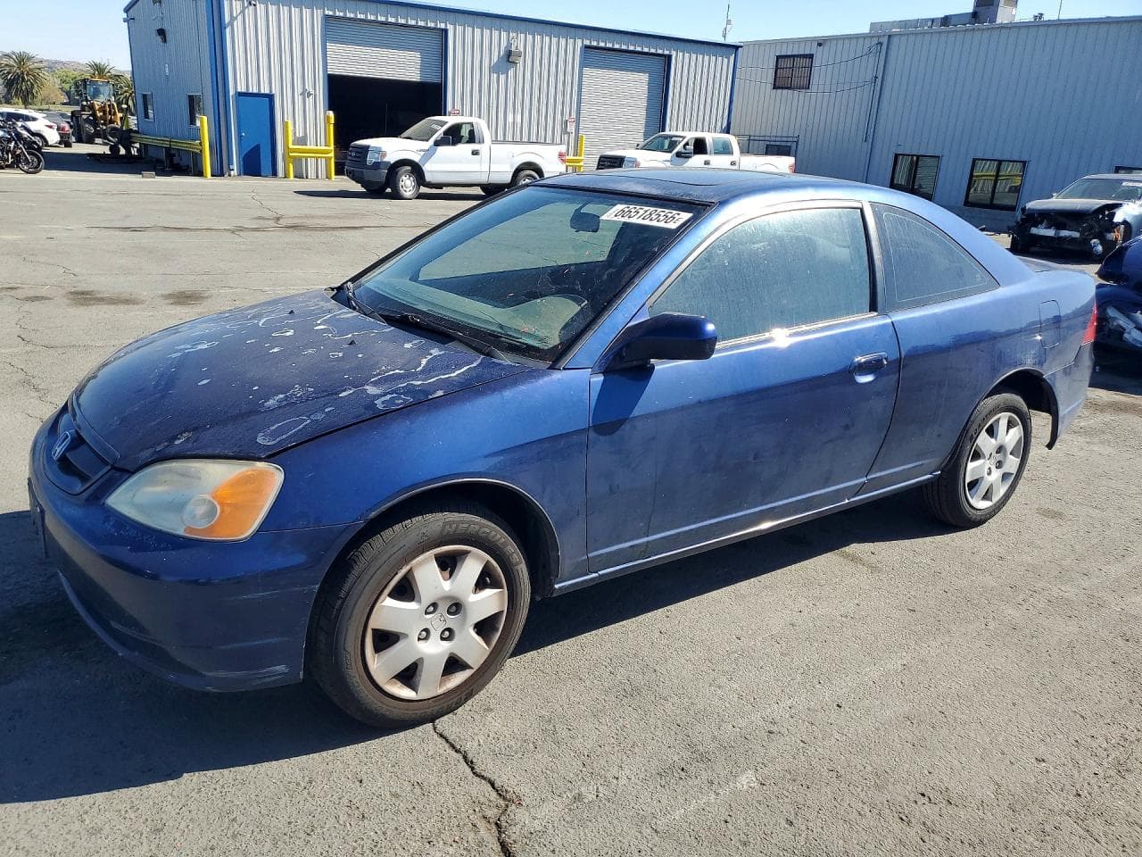 2001 Honda Civic — lot COPART #66518556, Avariat Spate