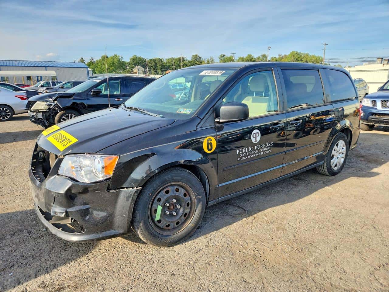 2014 Dodge Caravan — lot COPART #67846516, Avariat Față
