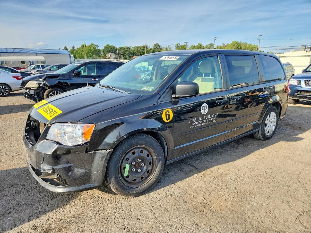 2014 Dodge Caravan — lot COPART #67846516, Avariat Față