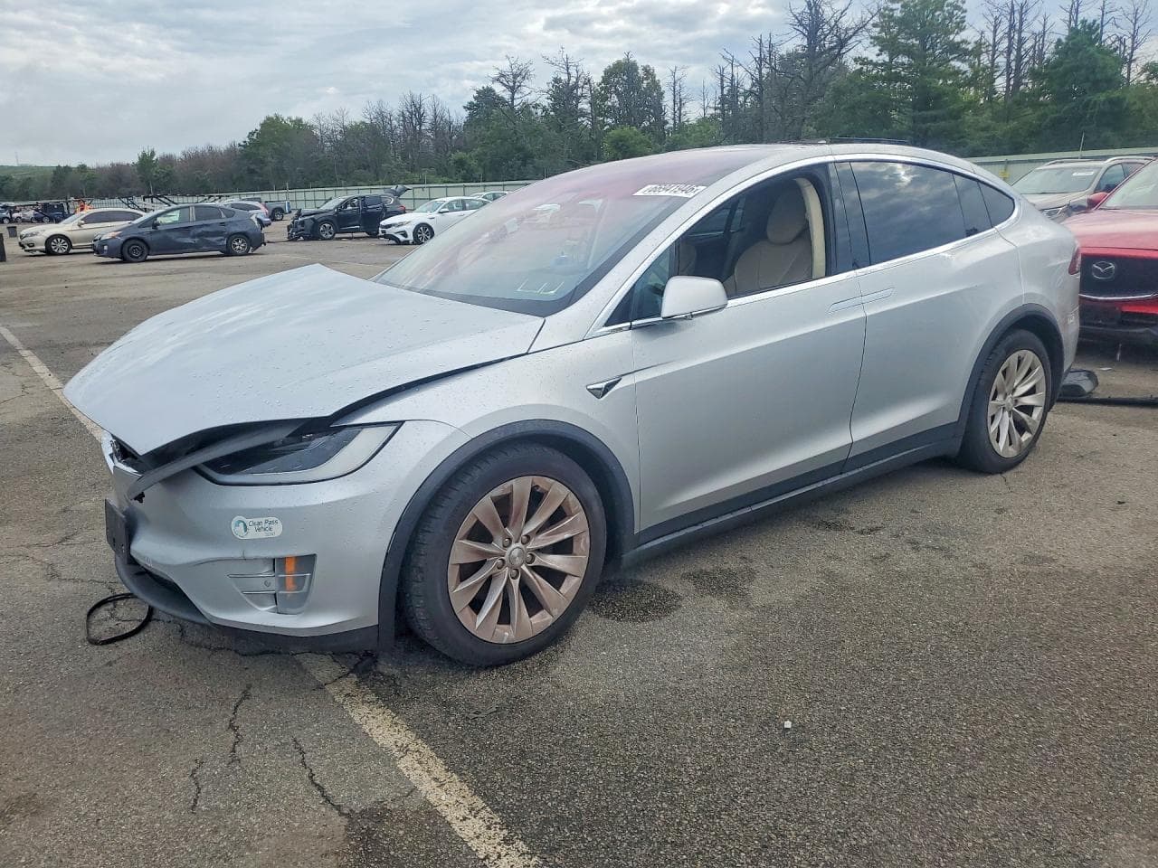 2017 Tesla Model X — lot COPART #66941946, Avariat Față